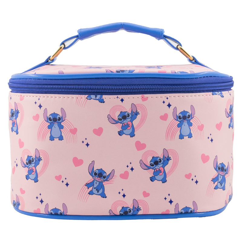 Fast Forward Disney Stitch Makeup Bag – Makeup Organizer, Travel Toiletry Bag for Women & Girls | Cute Cosmetic Bag, Train Case for Kids, Travel Bag, Toiletry Bag for Women, Make up Storage | Ages 3+