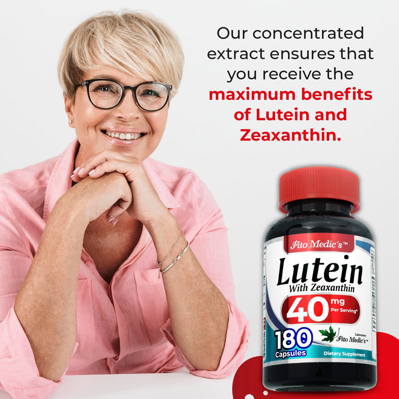 [Australia] - FITO MEDIC'S Lab | lutein |180 Capsules |40 mg| lutein 40mg | lutein and zeaxanthin supplements | concentrate extract | lutein 40 mg | lutein and zeaxanthin | zeaxanthin | Ultra high Absorption. 