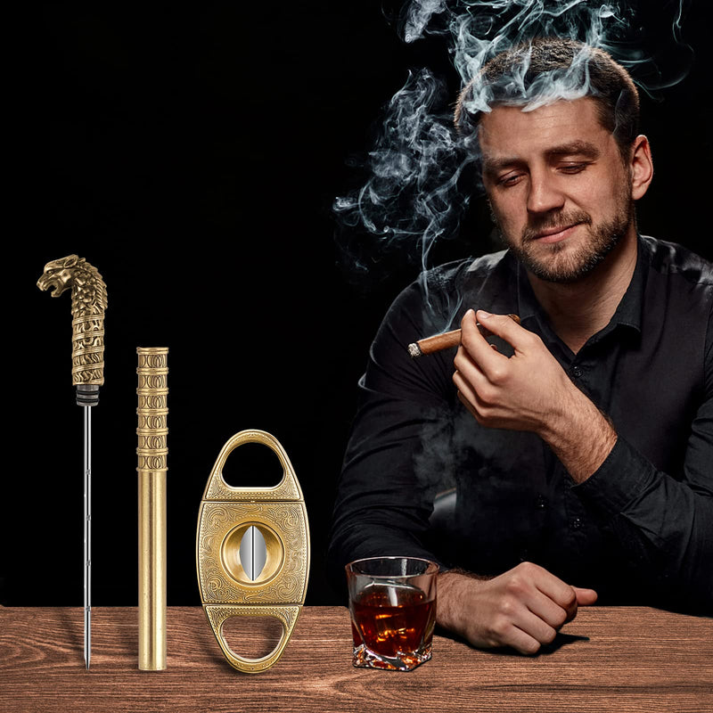 [Australia] - Scotte V-Cut Cigar Cutter Guillotine Precision Cigar Draw Enhancer Tool Needle & Sharp Perfect Cigar Cutters Cigar Accessories Set 