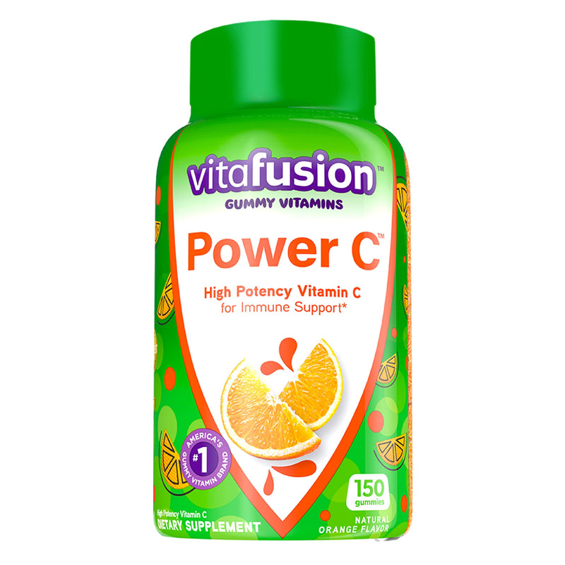 Vitafusion Extra Strength Vitamin D3 Gummy & Power C Vitamin C Gummies for Immune Support, Orange Flavored, 282 mg Vitamin C, America’s Number 1 Gummy Vitamin Brand, 50 Day Supply, 150 Count