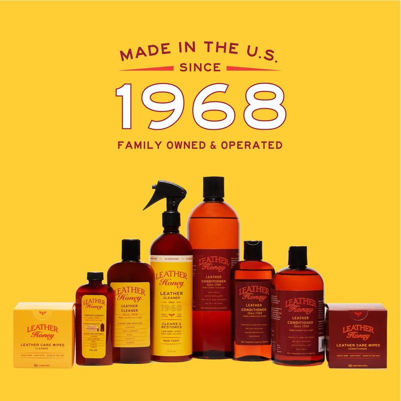 [Australia] - Leather Honey Complete Leather Care Kit Including 8 oz Cleaner and 8 oz Conditioner for use on Leather Apparel, Furniture, Auto Interiors, Shoes, Bags and Accessories 
