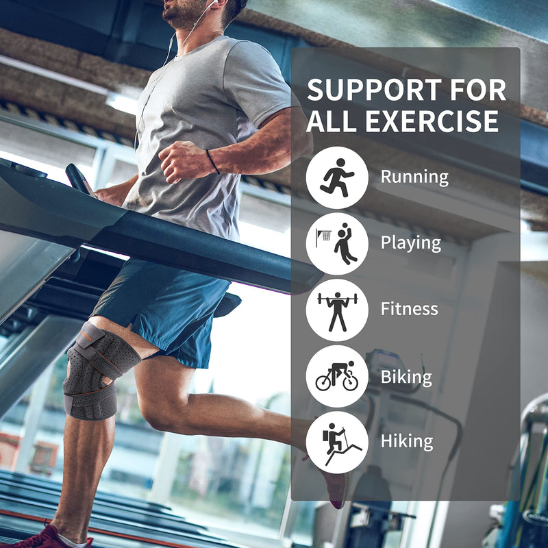[Australia] - PROIRON knee bandage men/women, knee sleeves, orthopedic knee bandage meniscus, bandage knee sports, knee bandages, knee support knee pain running for sports, running, volleyball 1 piece gray 