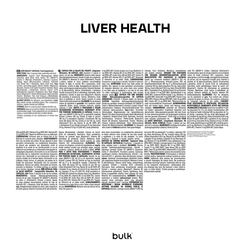 Bulk Liver Health Supplement Capsules, Choline, Vitamin B, Riboflavin, Pack of 90, Packaging May Vary