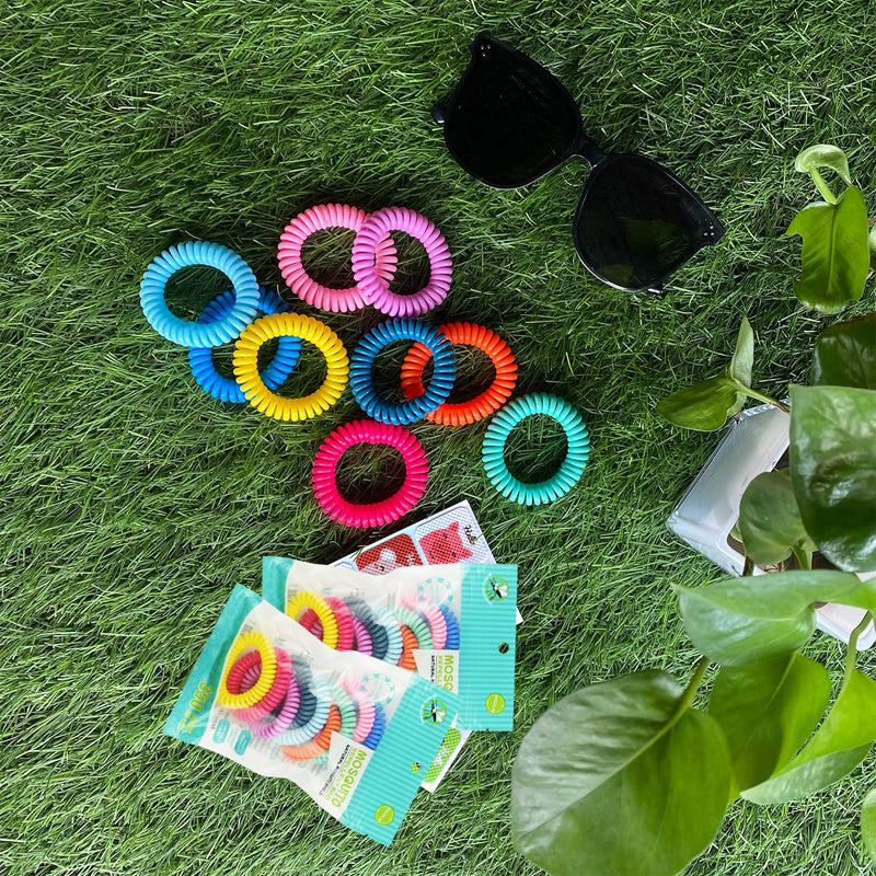 [Australia] - 18 Pack Mosquito Repellent Bracelets with 60 Pack Mosquito Patches, DEET-Free Insect & Bug Repellent Wrist Bands for Kids & Adults Outdoor Camping Fishing Traveling 