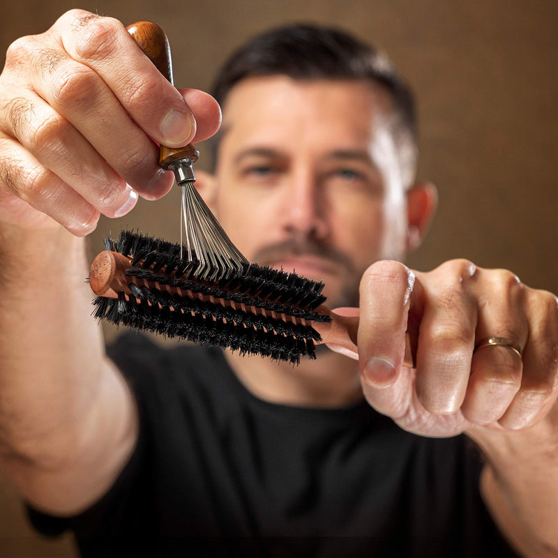 [Australia] - ZilberHaar Brush Cleaner - Beard and Hair Brush Cleaner Tool - Hand-Made Natural Hairbrush Cleaner Tool - 4.3 Inches Long and 1.9 Inches Wide at Rake End 
