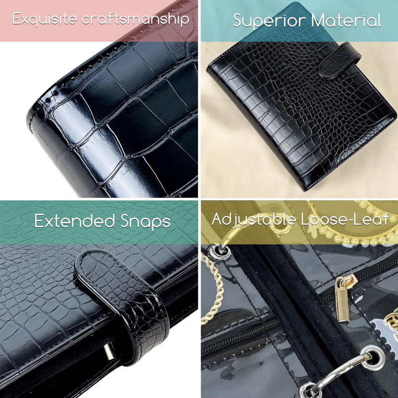 Travel Jewelry Organizer Case with Zipper Velvet Pouch and Jewelry Storage Book Binder For Earrings, Rings, Necklace, Bracelet