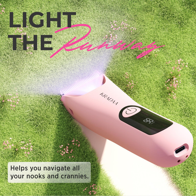 [Australia] - Bikini Trimmer for Women Pubic Hair: Painless Eletctric Razors for Women - Rechargeable Eletctric Shaver Waterproof IPX7 for Body Hair (Pink) 