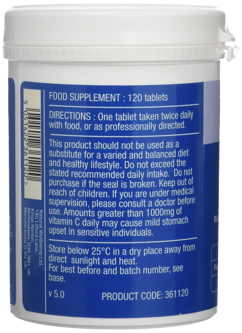 Patrick HOLFORD ImmuneC / 1800mg Vitamin C & Zinc Supplement/for Immunity and Health Support / 5 Nutrients/Nutrition Expert Formulation/Naturally Sourced / 120 Tablets/Vegan/for Women & Men