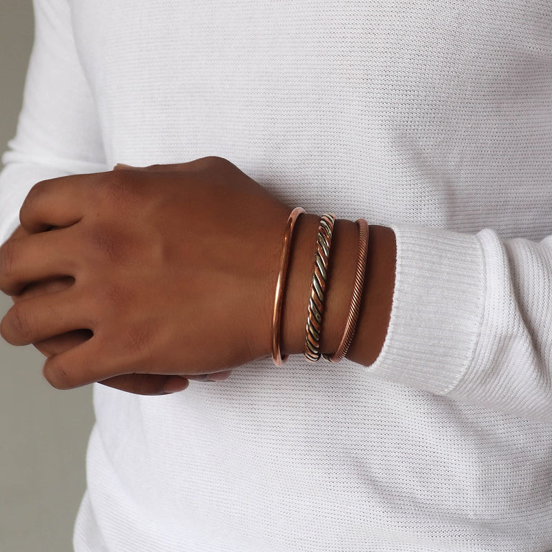 [Australia] - Copper Bracelets- for Men and Women| Set of 3 with Gift Bag |Handmade 100% Copper Copper3 