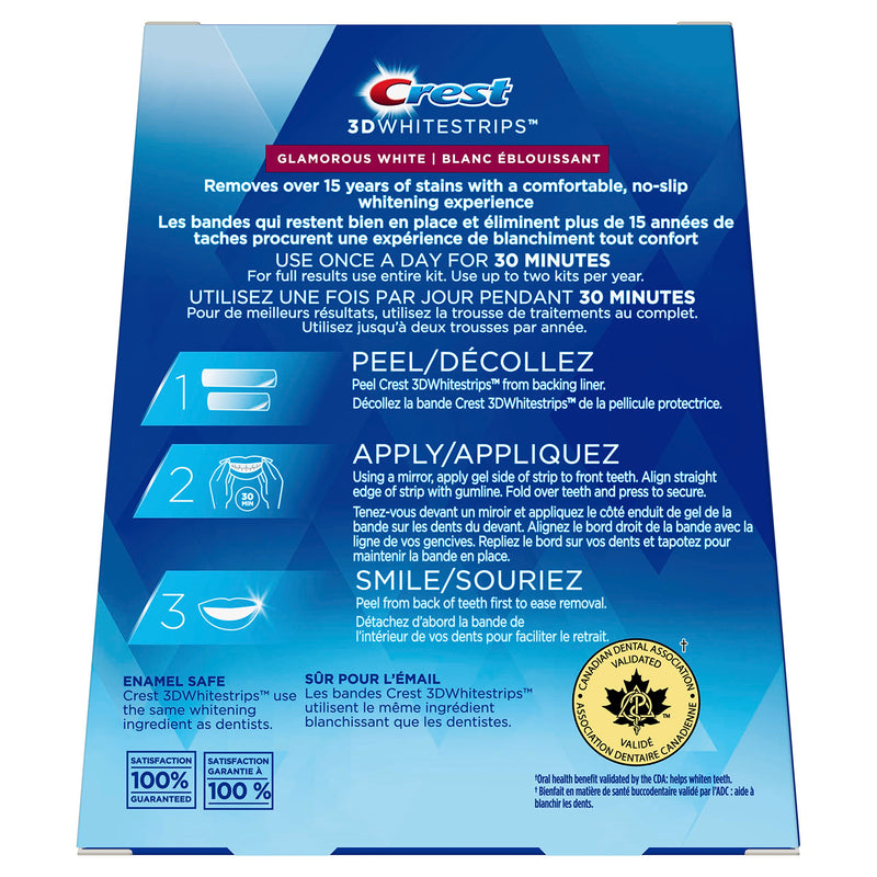 [Australia] - Crest 3D Whitestrips Glamorous White 28 Strips - 14 Treatments 28 Count (Pack of 1) 