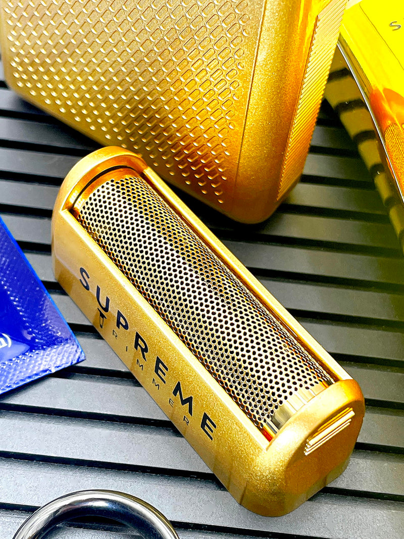 Supreme Trimmer Solo Single Foil Shaver for Pocket | 150 Min Runtime Cordless use, Powerful USB-C Mini Travel Razor for Professional & Home use | STF101 Gold