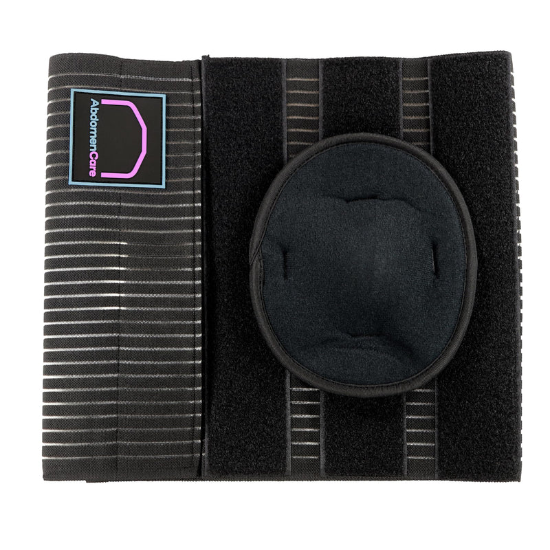 Abdomencare Plus Size Umbilical Hernia Belt For Men and Women | Hernia Belts For Men Abdominal With 2 Unique Compression Pads | Plus Size Hernia Belt For Women Abdominal | Adjustable Support | 2XL/XXL Black