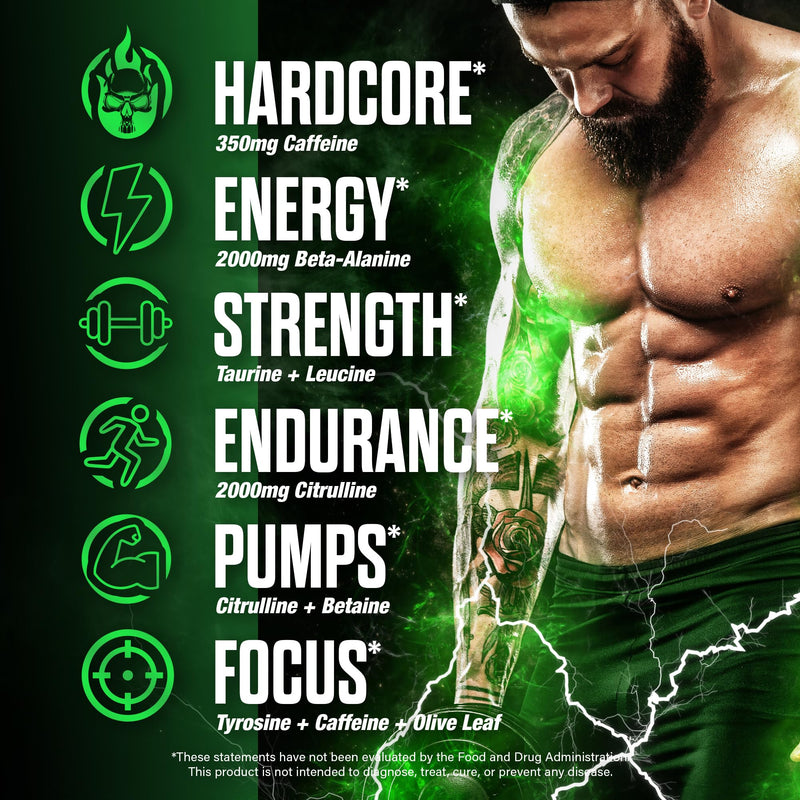 JNX Sports The Shadow! 350mg of Caffeine Hard Core Preworkout - Strawberry Pineapple 30 Servings | Electric Energy, Mental Focus & Superhuman Strength for Men & Women 30 Servings (Pack of 1)