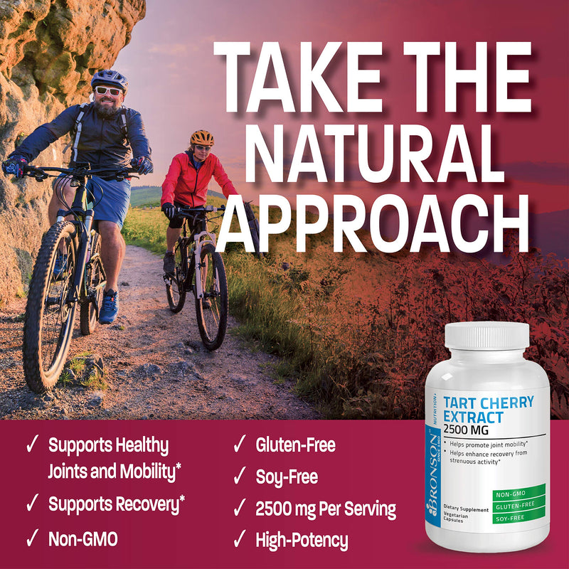 [Australia] - Bronson Tart Cherry Extract 2500 mg Vegetarian Capsules with Antioxidants and Flavonoids Non-GMO, 180 Count Unflavoured 180 Count (Pack of 1) 