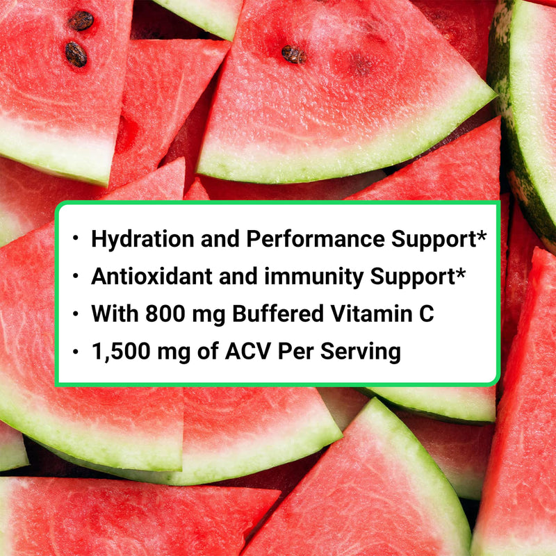 Essential Elements Hydration Packets - Watermelon Cucumber Pack - Sugar Free Electrolytes Powder Packets - 25 Stick Packs of Electrolytes Powder No Sugar - Hydration Drink - with ACV & Vitamin C 25 Servings (Pack of 1)