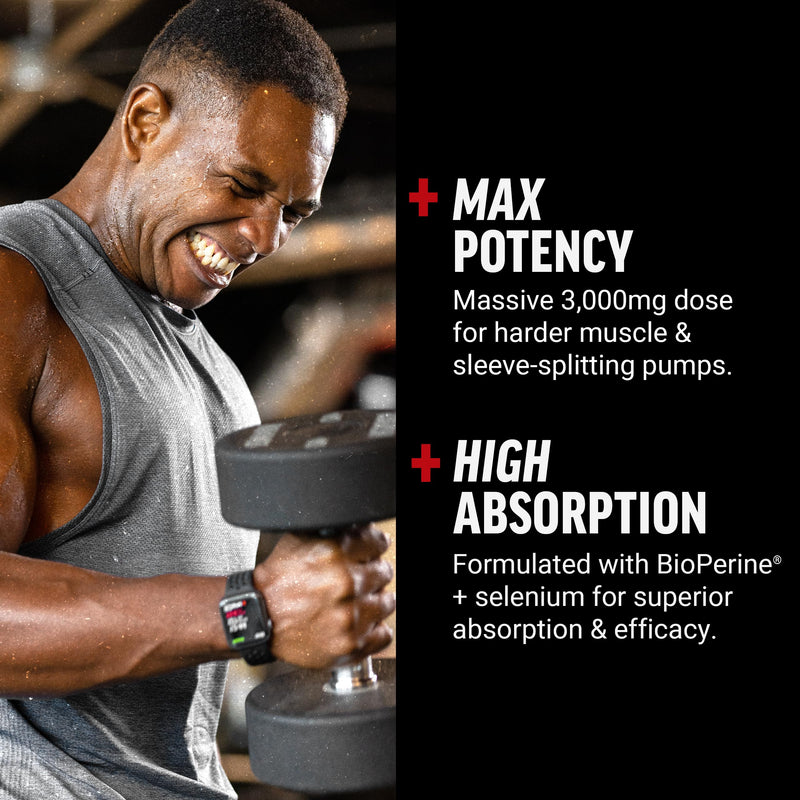 [Australia] - FORCE FACTOR L-Arginine Nitric Oxide Supplement with BioPerine to Help Build Muscle and Support Stronger Blood Flow, Circulation, Nutrient Delivery, and Pumps, L-Arginine 3000mg, 3g, 150 Capsules 150 Count (Pack of 1) 