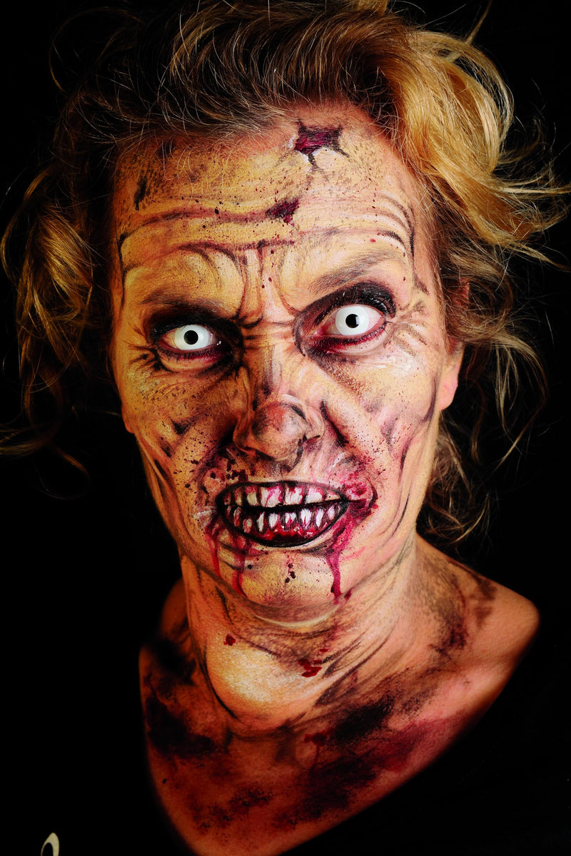 [Australia] - Zoelibat Eyecatcher 84063141-596 - Colored contact lenses, 1 pair, for 12 months, white, Halloween, carnival, fancy dress white zombie 