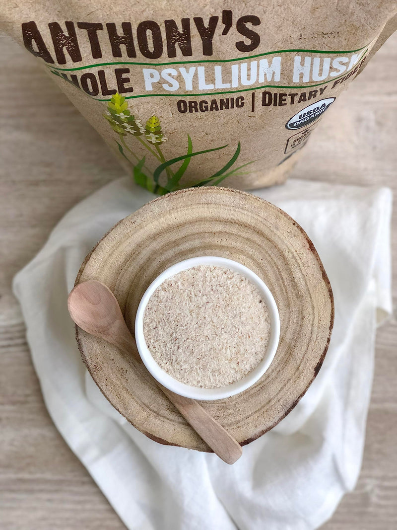 [Australia] - Anthony's Organic Whole Psyllium Husks, 1.5 lb, Dietary Fiber, Gluten Free, Non GMO, Keto Friendly 