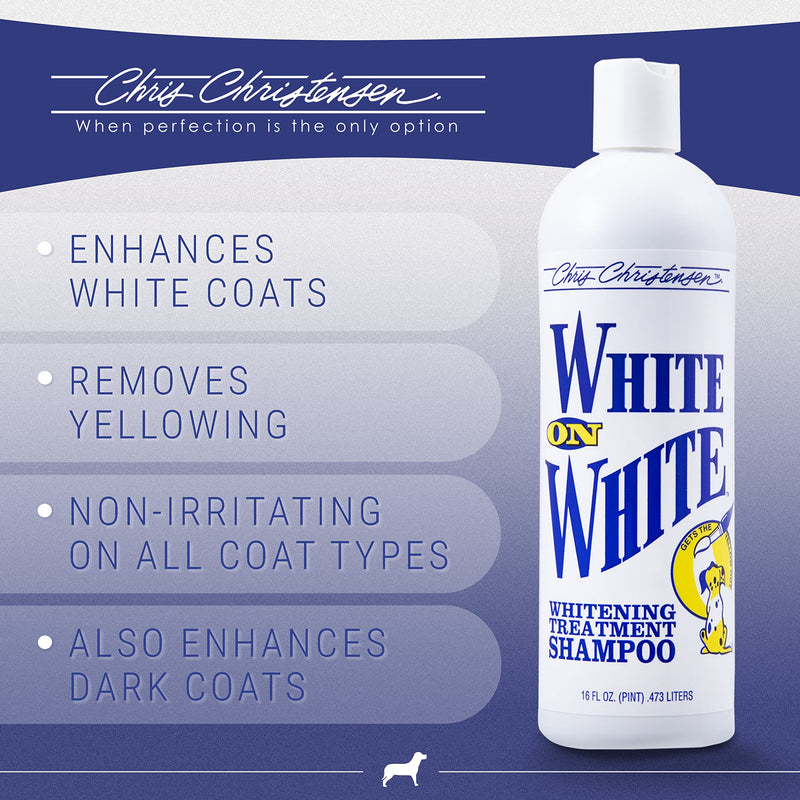 Chris Christensen Shampoo & Conditioner 16 oz Bundle - Spectrum One Shampoo + Spectrum One Conditioner + White on White Shampoo, Groom Like a Professional, Made in USA - PawsPlanet Australia