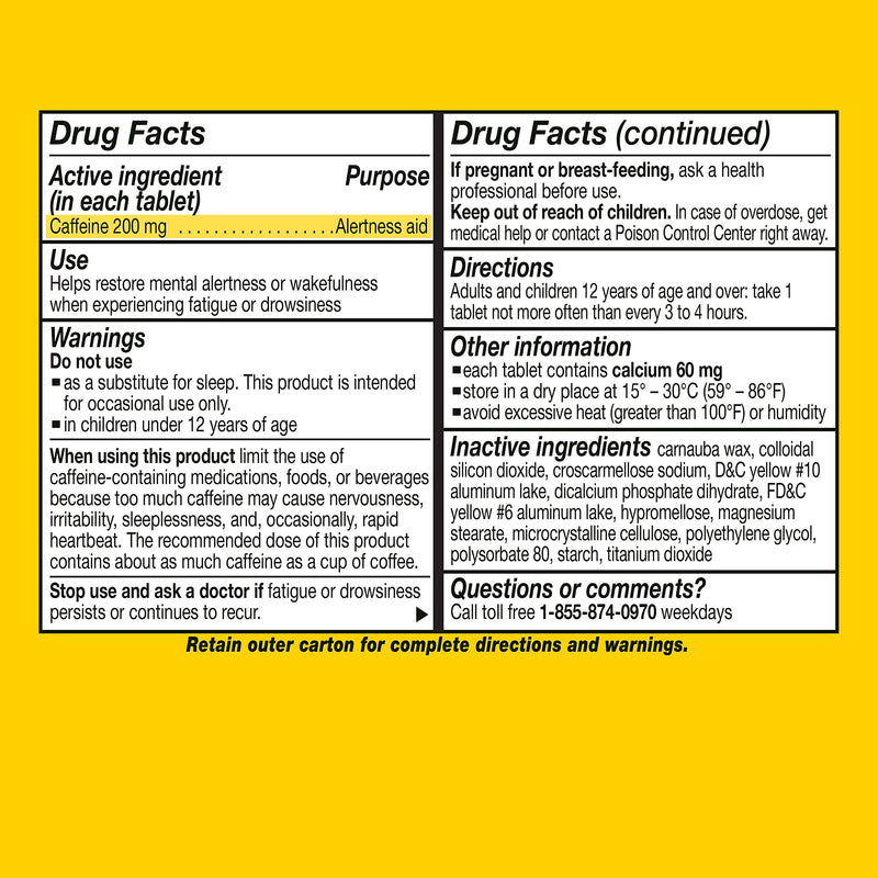 [Australia] - Vivarin, Caffeine Pills, 200mg Caffeine per Dose, Safely and Effectively Helps You Stay Awake, No Sugar, Calories or Hidden Ingredients, Energy Supplement, 40 Tablets 