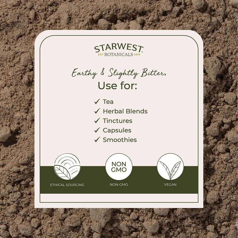 [Australia] - Starwest Botanicals Kava Kava Root Powder - Dried Herb for Tea & Beverages, Promotes Calm, Natural Piper Methysticum, Wildcrafted, Finely Ground, Certified Kosher - 4 oz Pouch 