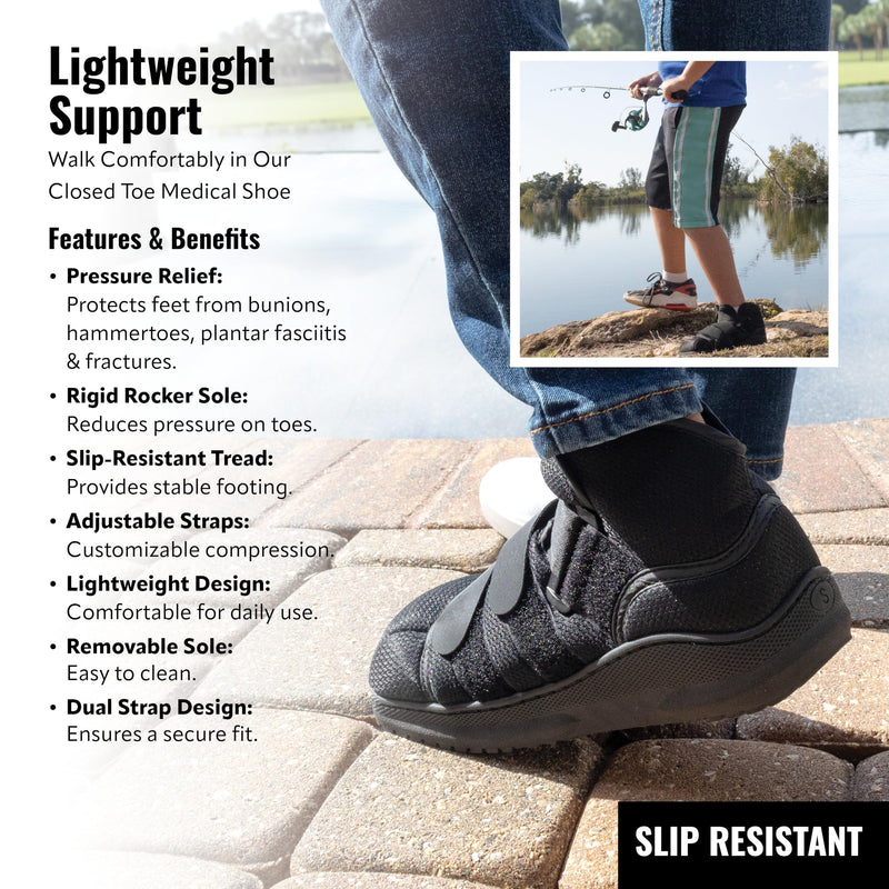 Kids High Medical Shoe Closed Toe, Size XS, Walking Boot & Foot Brace, Post Op/Orthopedic Boot for Injured Foot for Kids, Kid Walking Boot for Recovery