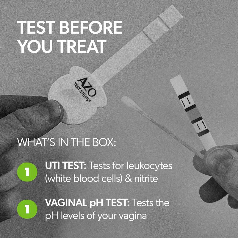 AZO Urinary Tract Infection (UTI) Test Strip + Vaginal pH Test Kit, Fast & Accurate Results, from The #1 Most Trusted Brand, FSA/HSA Eligible Pack of 1