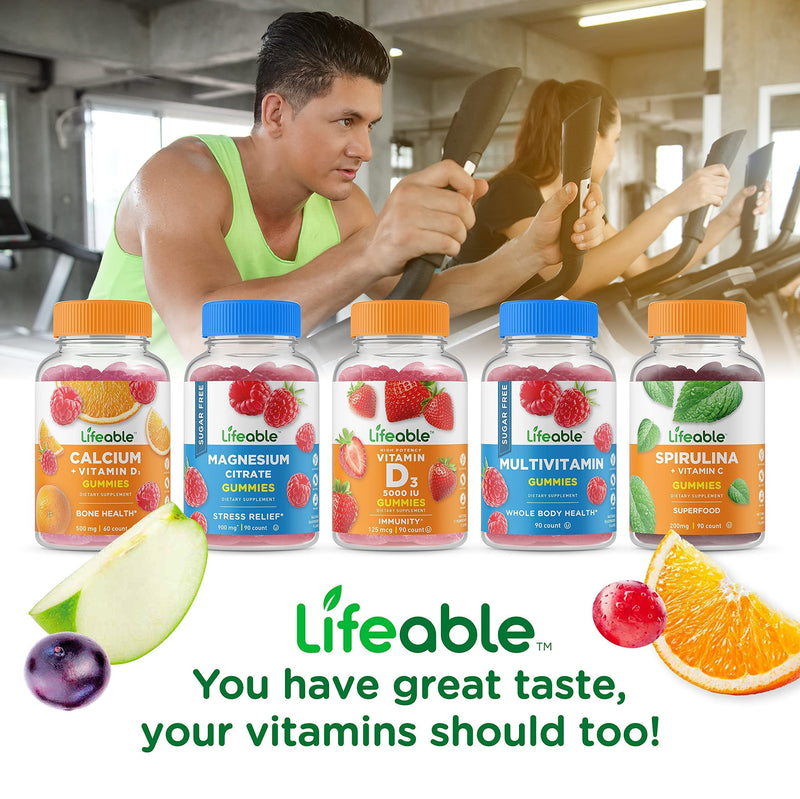 Lifeable Iron with Vitamin C + B Complex, Gummies Bundle - Great Tasting, Vitamin Supplement, Gluten Free, GMO Free, Chewable Gummy