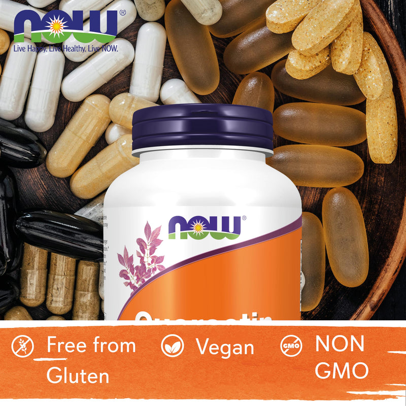 Now Foods, Quercetin with Bromelain, High Dose, 240 Vegan Capsules, Lab-Tested, Soy Free, Gluten Free, Vegetarian, Non-GMO 240 Capsules