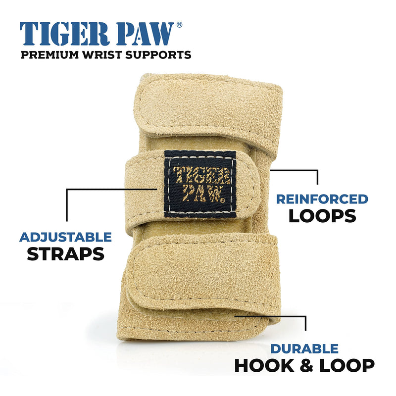 Tiger Paw Authentic Gymnastics Wrist Supports (Sold in Pairs) - Original Competition-Grade Gymnastics Wrist Guards, Wrist Support Braces, Adjustable, Made in USA Hand Wraps Pink Small (69 to 115 pounds)