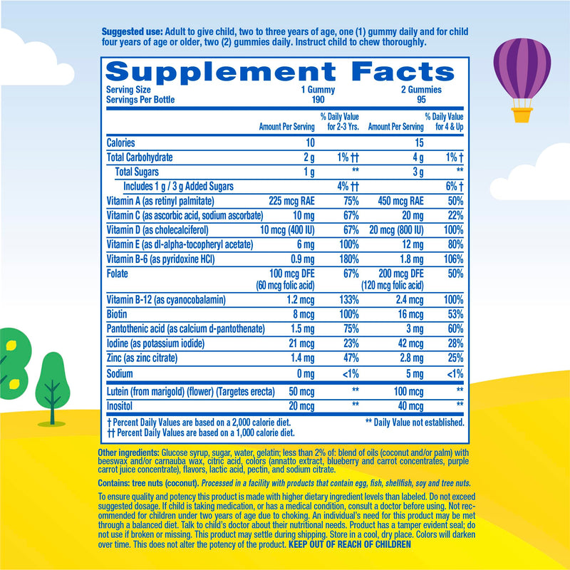 L'il Critters Gummy Vites Kids Multivitamin | 190 Gummies 190 Count (Pack of 1)