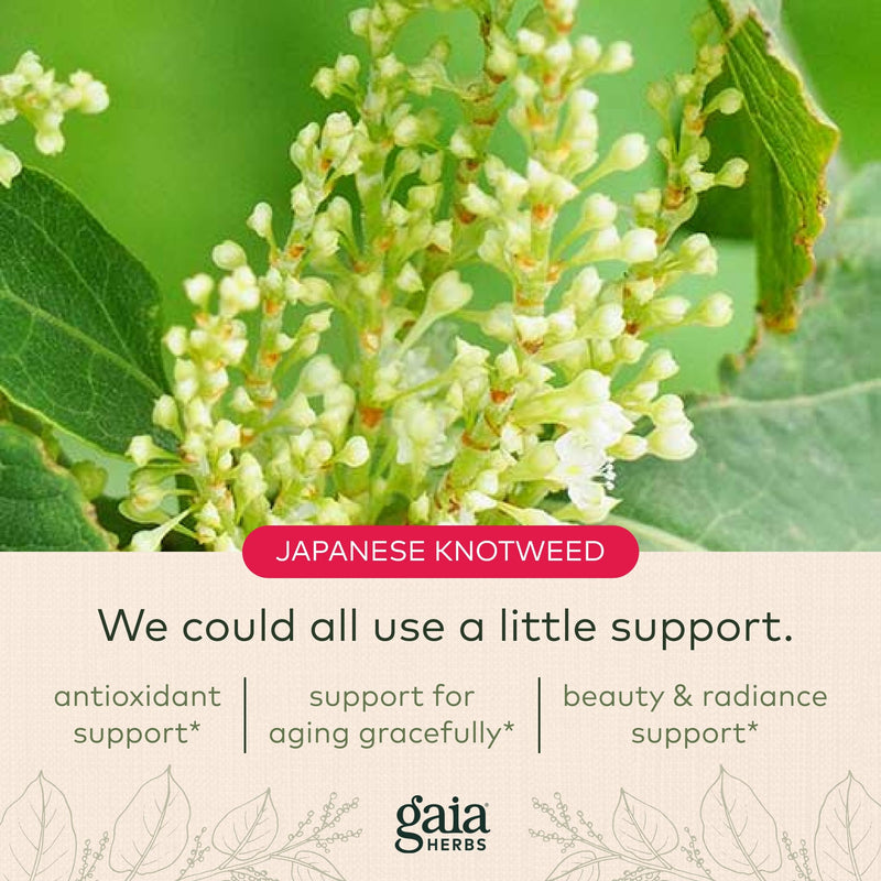[Australia] - Gaia Herbs Resveratrol 150 - Beauty & Radiance Antioxidant Support Supplement - Made with Japanese Knotweed - Contains 150 mg Trans-Resveratrol per Serving - 50 Liquid Phyto-Capsules (25-Day Supply) Standard Packaging 