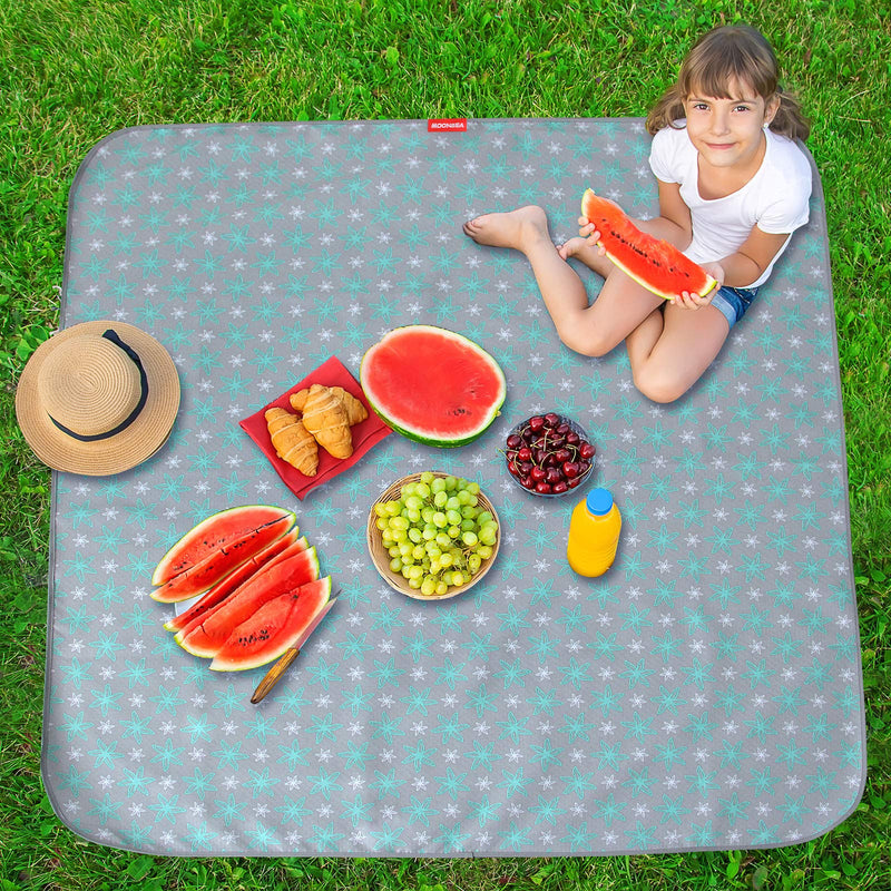 [Australia] - Splat Mat for Under High Chair Mat, Mealtime Baby Art/Crafts/Playtime, Anti Slip Waterproof Splash Machine Washable Portable Picnic Floor Feeding Table Cloth, 42x46 Inch Flower 42x46-inch 