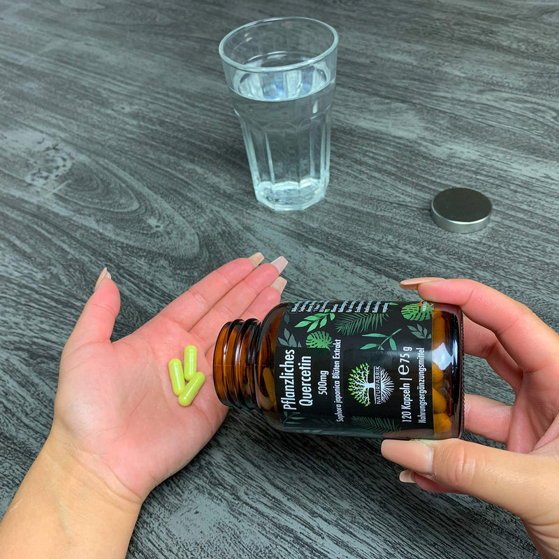 [Australia] - NATURFABRIK Quercetin 500mg | 120 capsules | 100% pure Sophora japonica flower extract from Japanese string tree | high dose | 4 month supply | Made in Germany 