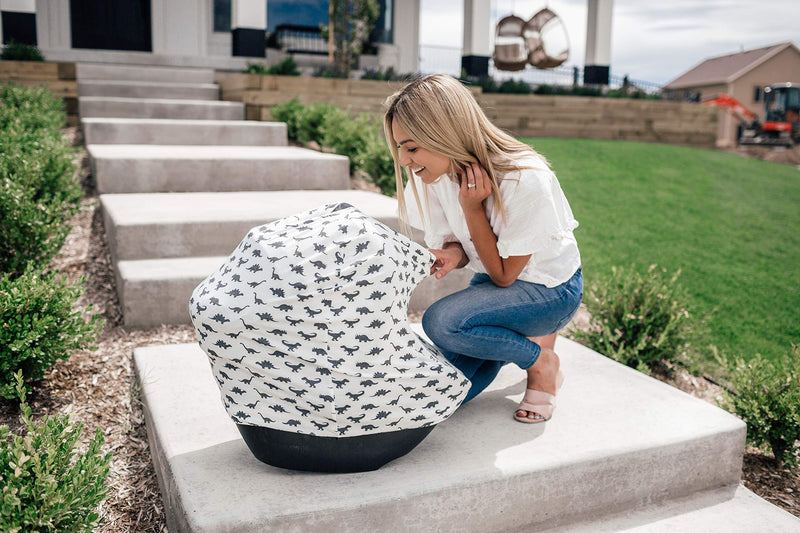 [Australia] - Copper Pearl Multi-Use Cover: Car Seat Covers, Nursing Cover, and Stroller Cover for Sun - Stretchy Fabric, All-Season Use, Stylish Designs, Easy Access for Moms - Wild 
