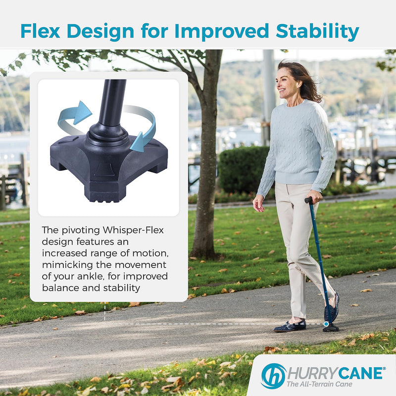 [Australia] - HurryCane HCANE-BK-C2 Freedom Edition Foldable Walking Cane with T Handle, Original Black 