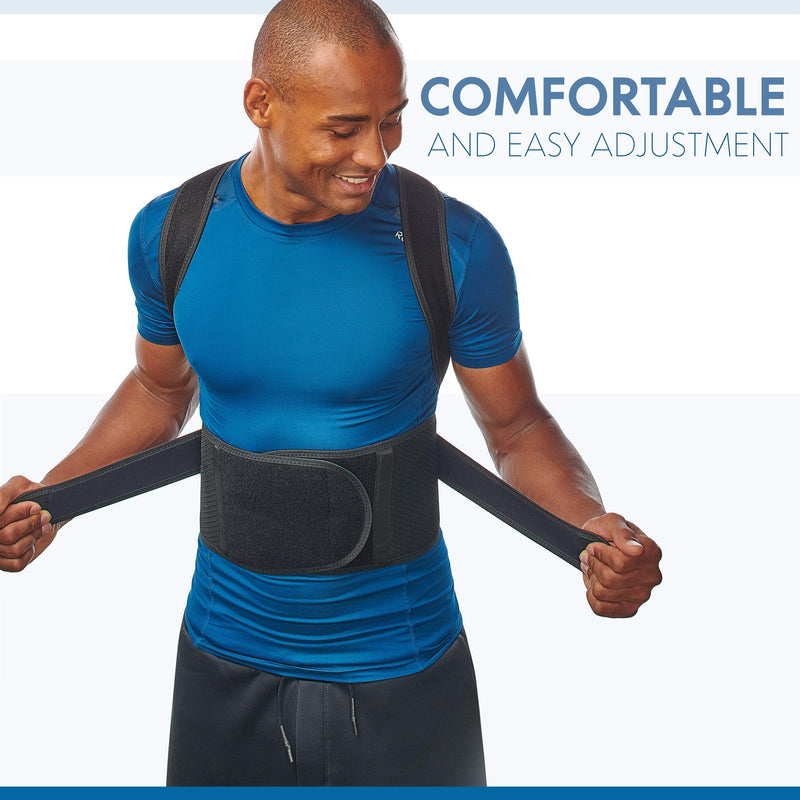 [Australia] - Back Brace Posture Corrector for Men and Women - Adjustable Posture Back Brace for Upper and Lower Back Pain Relief - Muscle Memory Support Straightener (Large) Large 