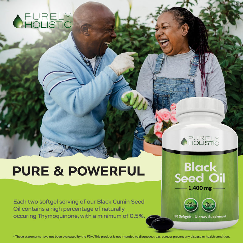[Australia] - Black Seed Oil Capsules 1400mg, 180 Softgels, 3 Month Supply - Cold Pressed Nigella Sativa, Rich in Omega 6, 9 & TQ, Black Cumin Seed Oil, Immune Support, Joints and Digestion 