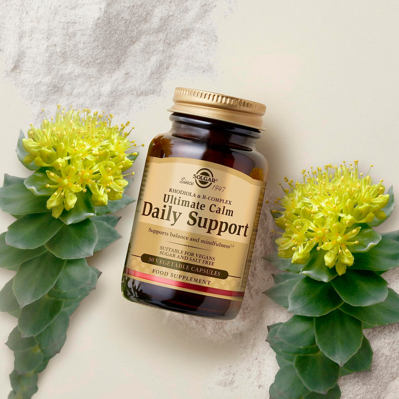 Solgar Ultimate Calm Daily Support Capsules - Pack of 30 - with B-Complex and Rhodiola Extract - Supports Psychological Wellbeing and Energy Production - Vegan