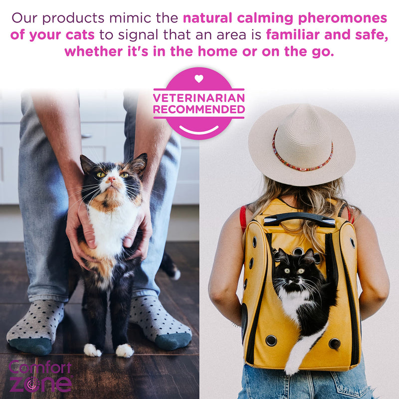 Comfort Zone Cat Calming Spray & Cat Calming Pheromone Diffuser Kit - 1 Diffuser Plus 2 Refill Spray + Diffuser Kit - PawsPlanet Australia