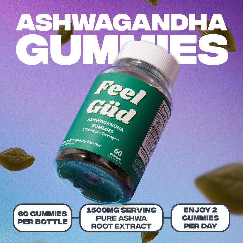 Ashwagandha Root Extract Gummies, 1500mg High-Strength Adaptogen Blend, 60 Strawberry Flavoured Gummies, Supporting Stress Relief, Mood, Hormone Balance & Natural Vitality. Ashwagandha