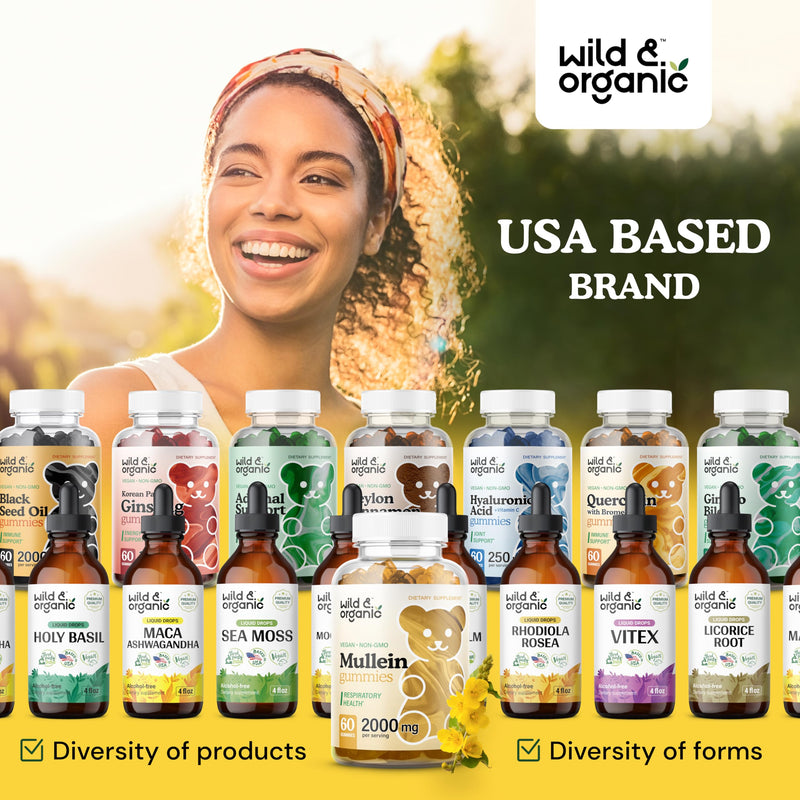 [Australia] - Mullein Gummies for Lung Cleanse and Detox 2000mg - Lung Support Supplement - Organic Mullein Leaf for Lung Health - Mullein Gummies for Lungs - 60 Mullein Leaf Gummies w/Pectin - Mullein Lung Detox 