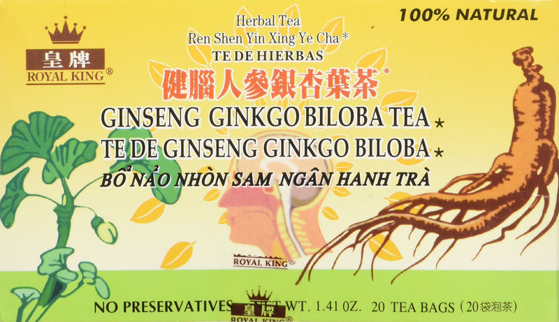 [Australia] - Royal King Ginseng Ginkgo Biloba Tea (20 Bags) Ginseng Ginkgo Biloba Tea (20 Bags) 