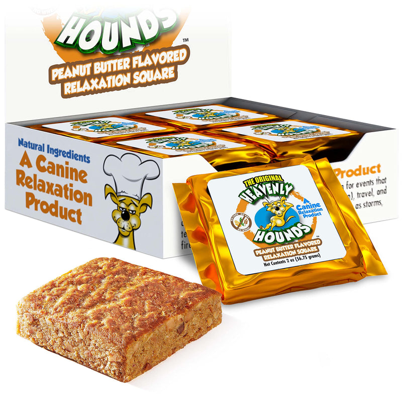 Peanut Butter Chews - Anxiety Relief for Dogs - Natural Ingredients - No Hemp Calming Treats, 2 Oz - Pack of 12 12-pack - PawsPlanet Australia