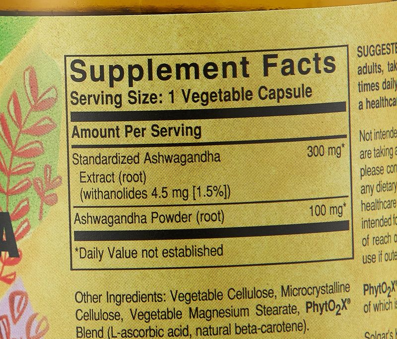[Australia] - Solgar - Sfp Ashwagandha Rt, 60 veggie caps 