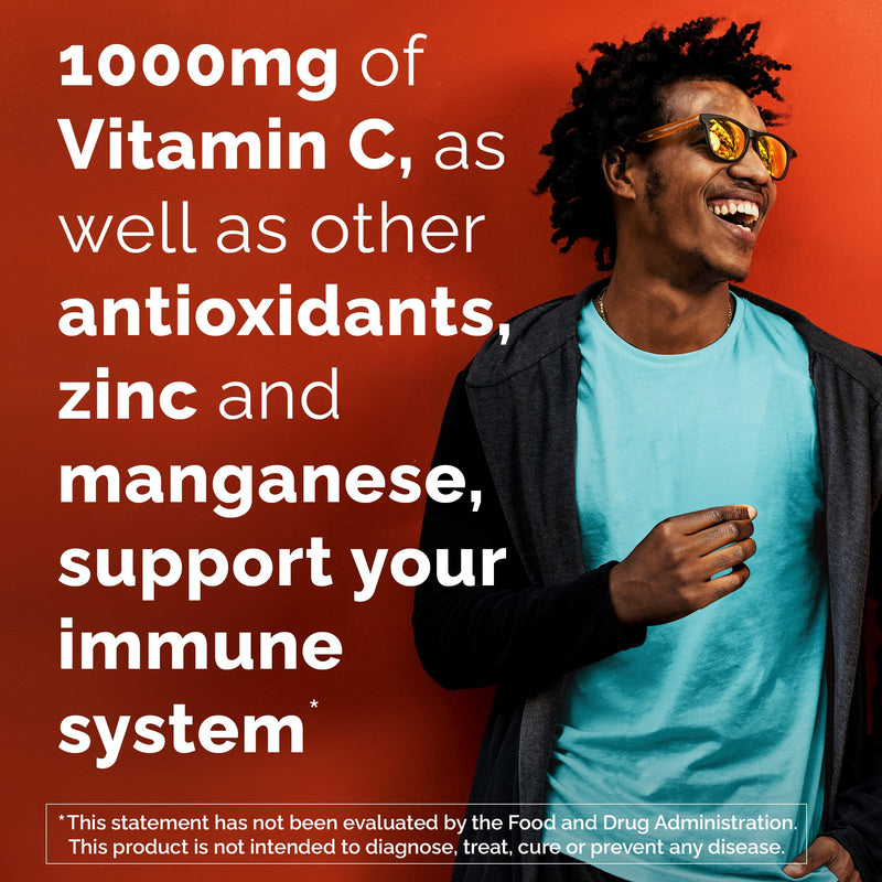 Emergen-C Vitamin C 1000mg Immune Support, Raspberry Lemonade, 36 Packets | Zero Sugar, B Vitamins for Energy, Zinc and Manganese, Electrolytes, Stevia Sweetened, Caffeine Free 6.1 Ounce (Pack of 1)