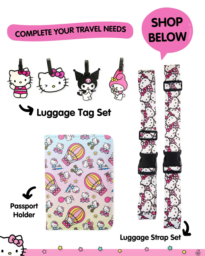 Hello Kitty Travel Makeup Bag Official License, Travel Cosmetic (Multi) | Bag, Sanrio Travel Pink Makeup Bag