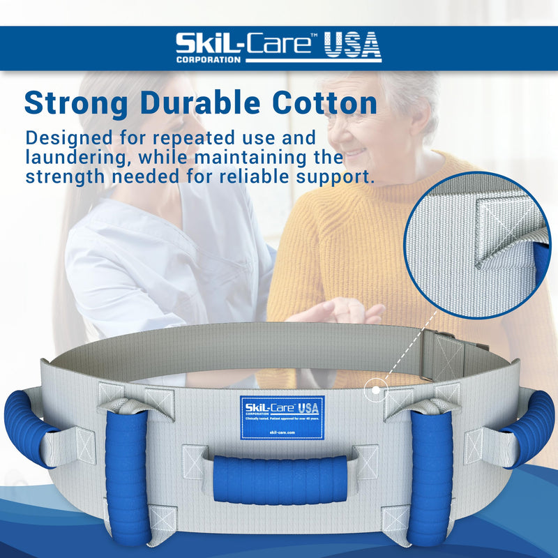 [Australia] - Skil-Care Multi-Grip Gait Belt with Handles for Seniors up to 350lbs, Transfer Belt for Elderly and Disabled, Physical Therapy Equipment for Lift Assist, Walking Aids, Gait Belts for Seniors, 252220 
