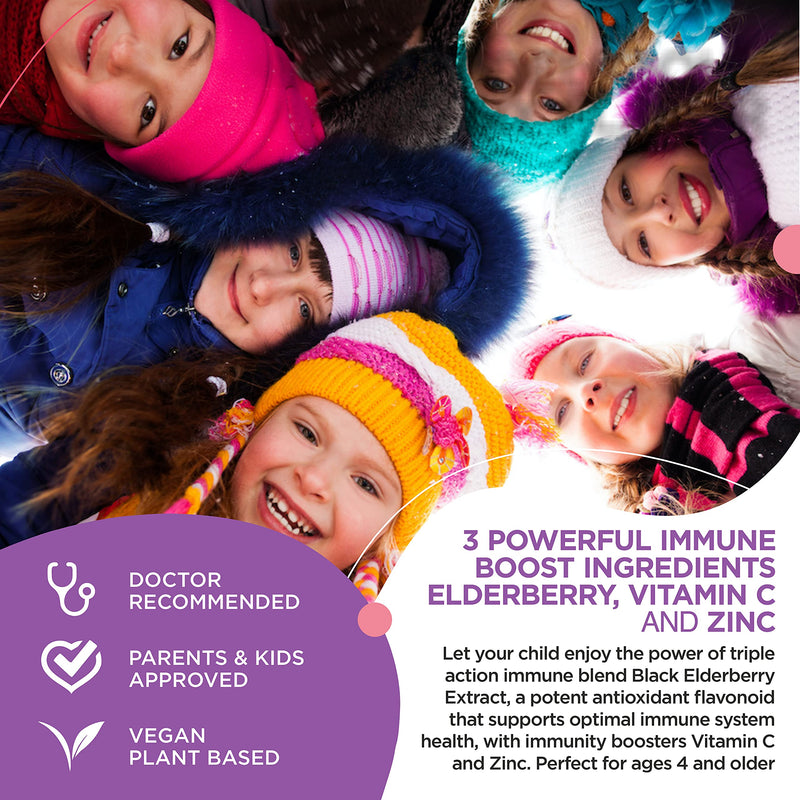 RUWAA NUTRITION Vitamins, Elderberry Gummies, Zinc Supplements & Vitamin C: Immune Support Vitamins, Bone, Brain, Lung, Skin | Elderberry Gummies Vegan, Gluten Free, Non-GMO (1) 1