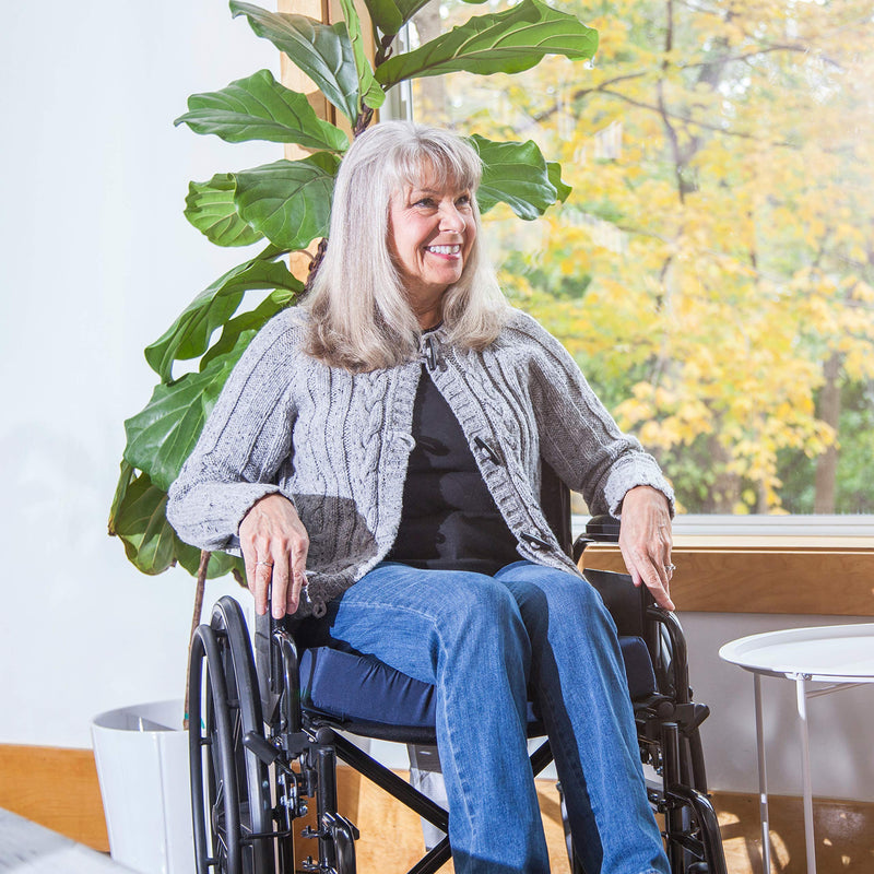[Australia] - DMI Seat and Chair Cushion for Office Chairs, Wheelchairs, Scooters, Kitchen Chairs or Car Seats, FSA HSA Eligible, for Support and Height while Reducing Stress on Back, Tailbone or Sciatica 3 Inch thick 